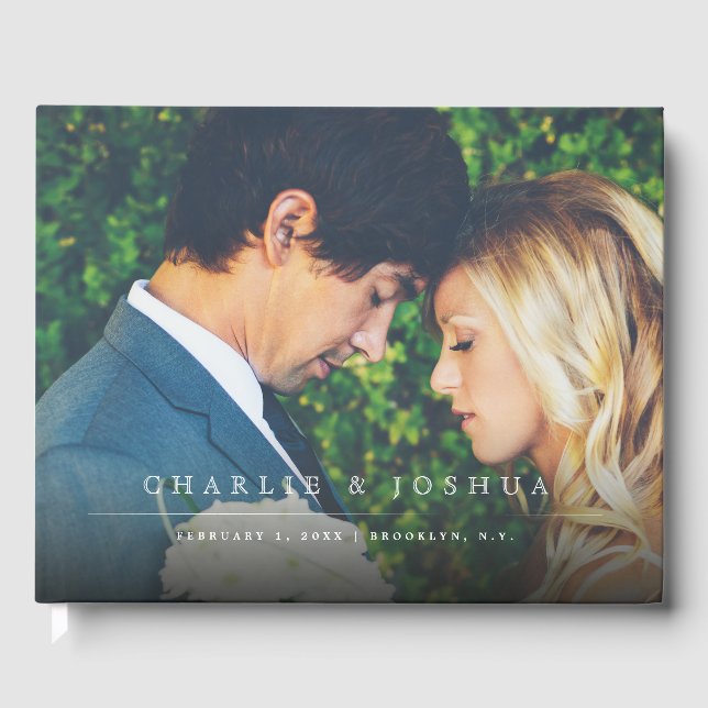 Livro de Convidados sobre Casamento de Fotos em Li (Frente)