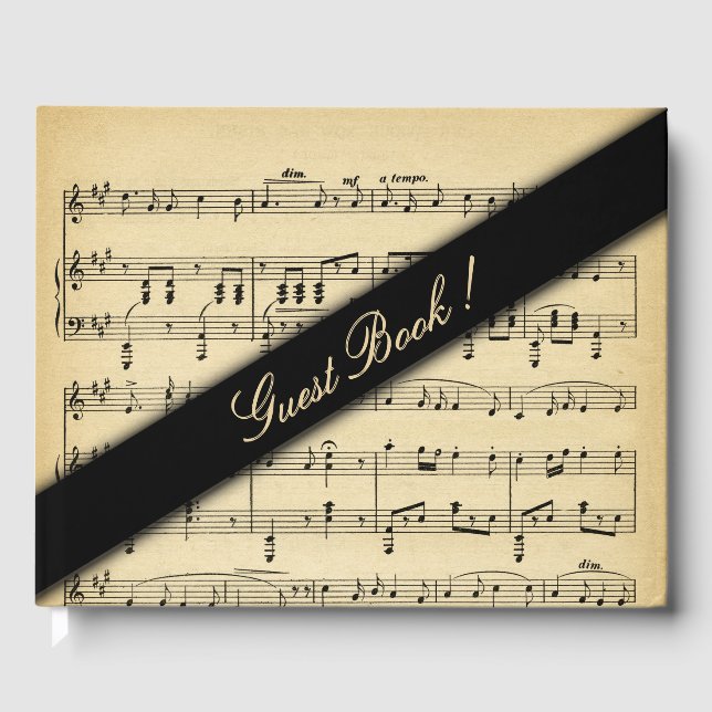 Livro de Convidados sobre Casamento de Música Anti (Frente)