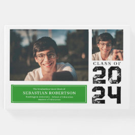 Livro de Convidados Verde e Branco da Faculdade de