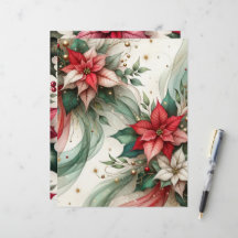 Livro De Escraparia De Poinsettia De Natal