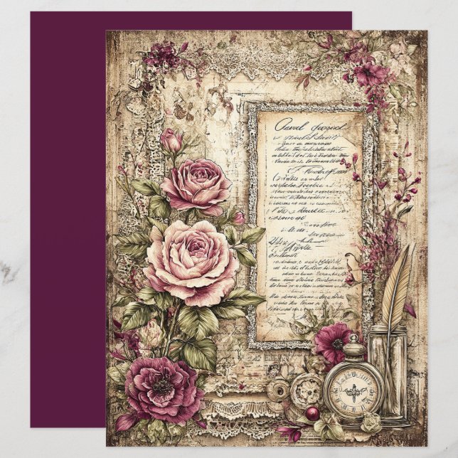 Livro de Espaço Vitoriano e Lace (Frente/Verso)