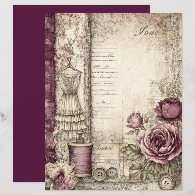 Livro de Espaço Vitoriano e Lace (Frente/Verso)
