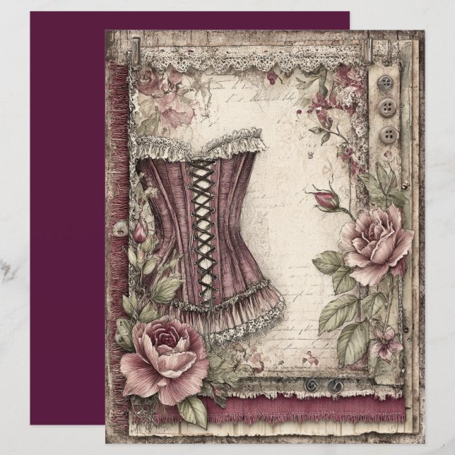 Livro de Espaço Vitoriano e Lace (Frente/Verso)