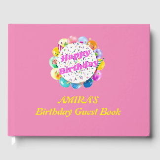 Livro de hóspedes de aniversário (menina)