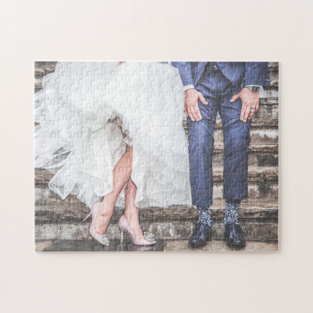 Livro de hóspedes Wedding do quebra-cabeça (Horizontal)