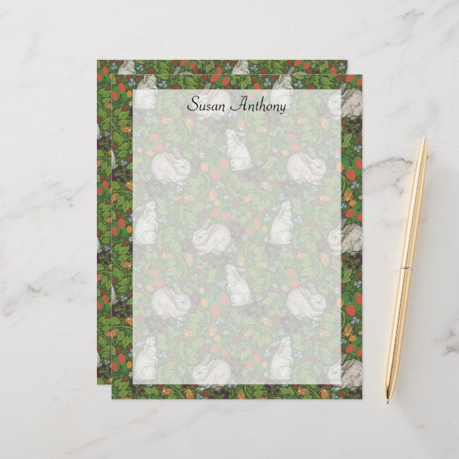 Livro de Jardim do Coelho Branco da Victorage Vint (Frente/Verso In Situ)