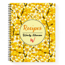 Livro de outono Dourado Amarelo. para Receitas Fam