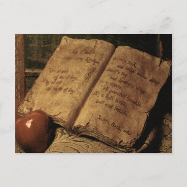 Livro de Poções do Halloween ~ Cartão postal (Frente)