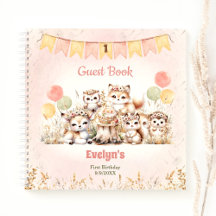 Livro de primeiros aniversarios de Animais da Flor