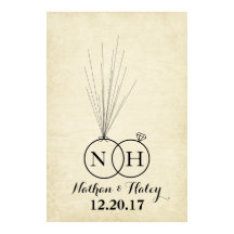 Livro de Recados de Casamento com impressão digita