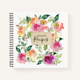 Livro de receitas da vovó de flores
