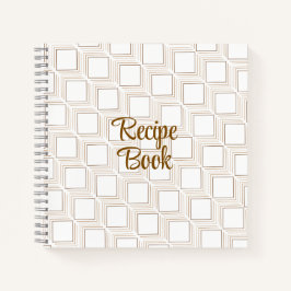 Livro de receitas de quadrados cegos esbranquiçado