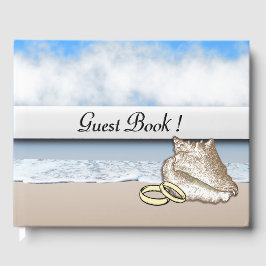 Livro de Registro de Anéis de Noiva Tema de Praia