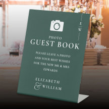 Livro de Registro de Fotos de Casamento em Verde E