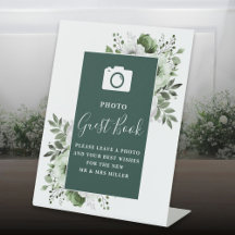 Livro de Registro de Fotos Florais Verde Esmeralda