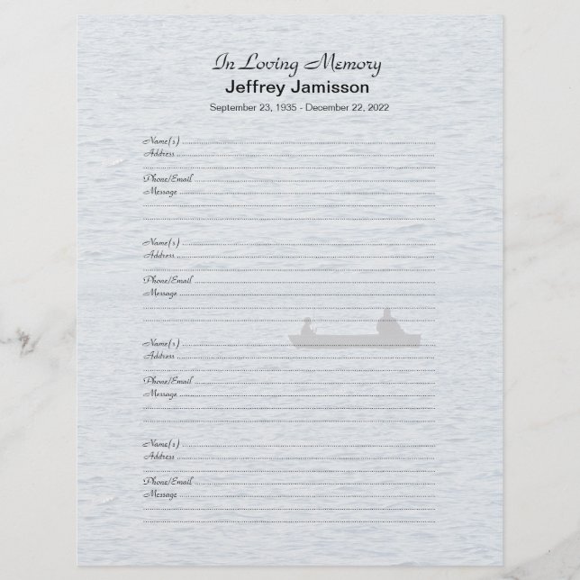 Livro de Registro de Memorial Página de Entrada No (Frente)