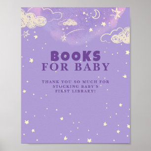 Livro De Sonhos Roxo Para Poster Chá de fraldas