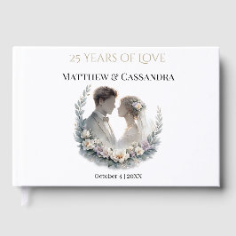 Livro De Visitas 25th Wedding Anniversary Heirloom-Like Celebration