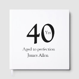 Livro De Visitas 40 years aged to perfection birthday name simple 