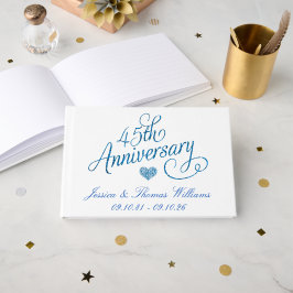 Livro De Visitas 45th Sapphire Wedding Anniversary