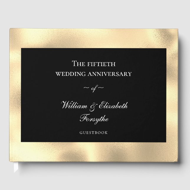 Livro De Visitas 50º aniversário de casamento do Ouro (Frente)