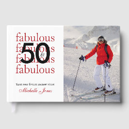 Livro De Visitas 50 & Fabuloso Nome Foto Personalizado Aniversário 