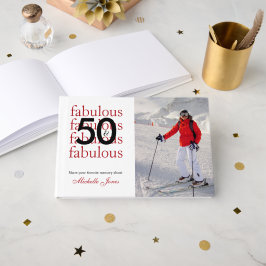 Livro De Visitas 50 & Fabuloso Nome Foto Personalizado Aniversário 