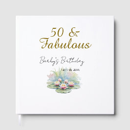 Livro De Visitas 50 & fabulous golden water lotus lily watercolor 