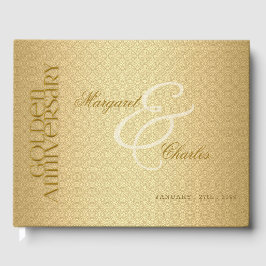 Livro De Visitas 50th Foto do damasco do aniversário de casamento