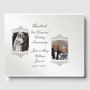 Livro De Visitas 60th Guestbook da foto do aniversário de casament