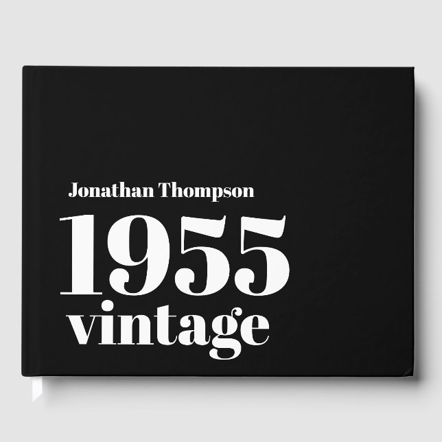 Livro De Visitas 70 Preto Masculina de 1955 (Frente)