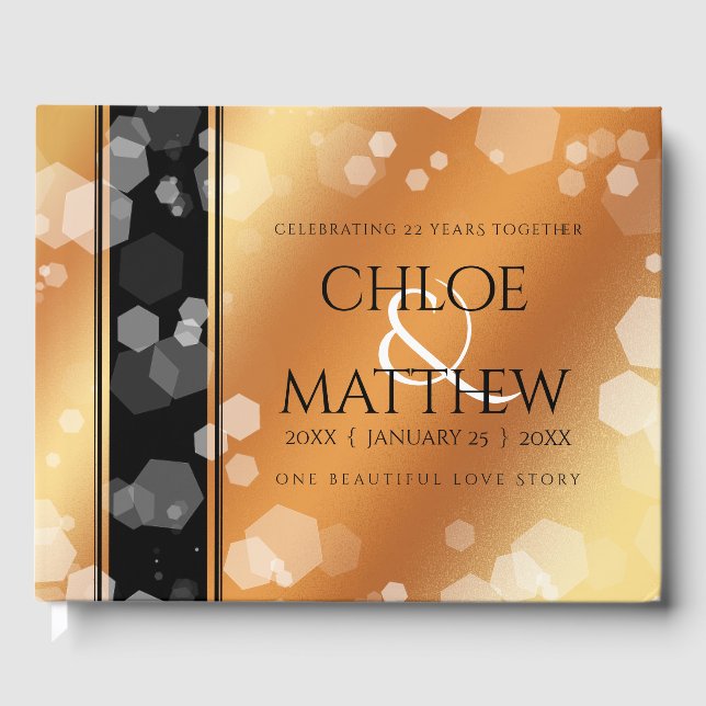 Livro De Visitas 7 22º aniversário do Casamento de Cobre (Frente)