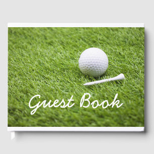 Livro De Visitas A bola de golfe e a teia branca estão no golfe de