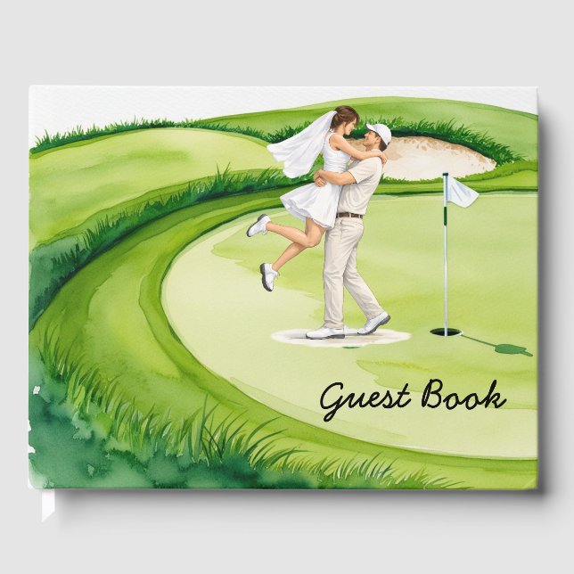 Livro De Visitas A bola de golfe está no green (Frente)