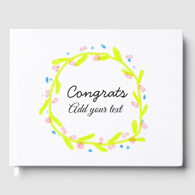 Livro De Visitas A graduação mínima simples de parabéns adiciona (Frente)