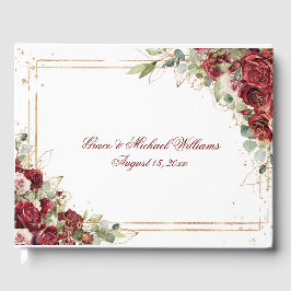 Livro De Visitas A Recepção de casamento da Rosa vermelha da Noiva