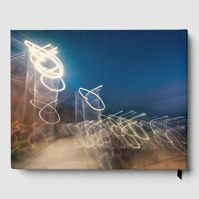 Livro De Visitas Abstract Intentional Camera Movement Night Light T (Verso)