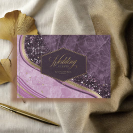 Livro De Visitas Abstrato Agate Wedding Mauve ID827