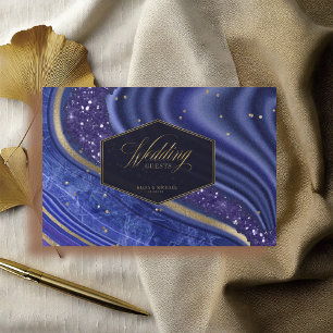 Livro De Visitas Abstrato Agate Wedding Midnight ID827