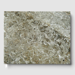 Livro De Visitas Abstrato de gelo natural texturizado Design