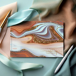 Livro De Visitas Abstrato Glitter Strata Wedding SW ID903