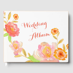 Livro De Visitas Álbum de Casamento Floral
