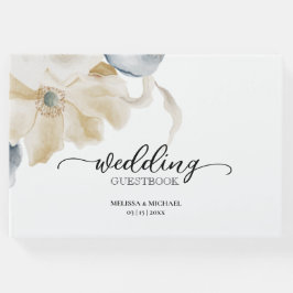 LIVRO DE VISITAS ALGO AZUL - CASAMENTO FLORAL TRADICIONAL