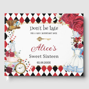 Livro De Visitas Alice no País das Maravilhas Doce 16 Aniversário N