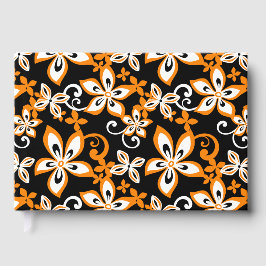LIVRO DE VISITAS ALOHA HAWAII PRETO E LARANJA