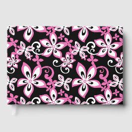 LIVRO DE VISITAS ALOHA HAWAII PRETO E ROSA