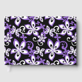 LIVRO DE VISITAS ALOHA HAWAII PRETO E ROXO
