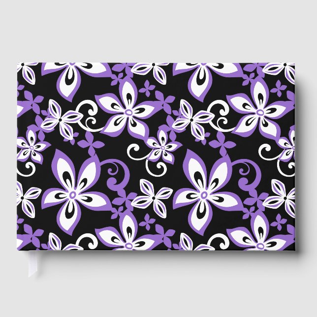 LIVRO DE VISITAS ALOHA HAWAII PRETO E ROXO (Frente)