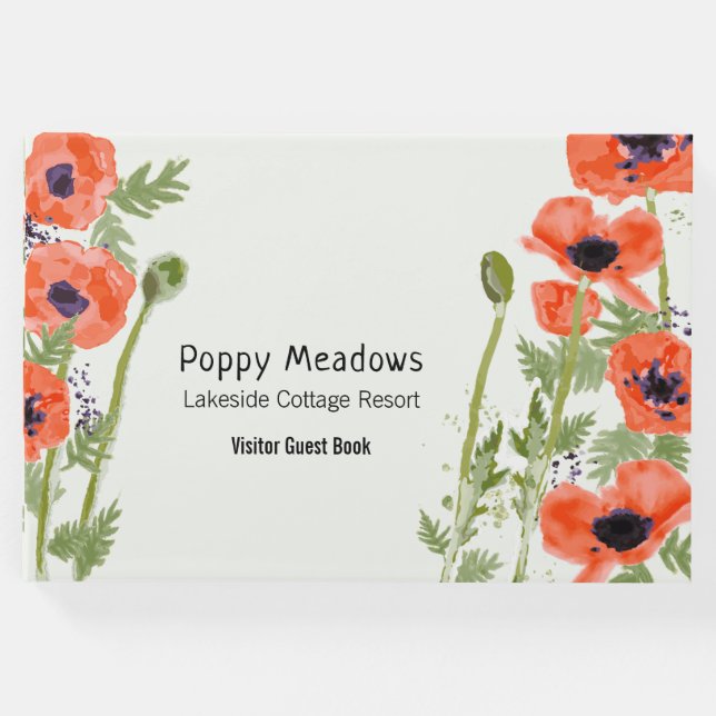 Livro De Visitas Aluguel de Flores Orientais (Frente)