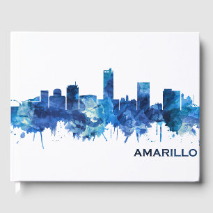 Livro De Visitas Amarillo Texas Skyline Blue